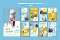 instagram stories template for pet shop with dogs and cats on it, including two pictures