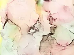 设置Sail香槟。水墨洗涤剂海水背景。对比墨水的颜色.香槟水瓶喷漆。酒精喷剂。白壁纸.