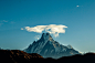 鱼尾, 山, 景观, 尼泊尔, 自然, 徒步旅行, Machapuchare, 户外, 旅游, 旅行, 天空