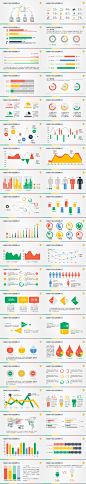 80套高度可编辑商务扁平多彩数据图表4配色（赠送40套PPT配色主题）——下方购买套餐更优惠 - 演界网，中国首家演示设计交易平台
