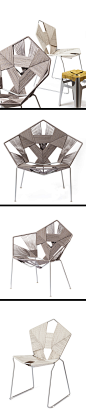 Rami Tareef 为 Gaga & Design设计的编织椅 有棱有角 却也带着手工的温暖