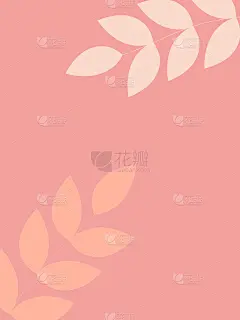 自然的模式与树叶在一个温和的粉红色柔和的颜色。时尚现代的时尚传单，明信片，小册子，传单，名片，室内装