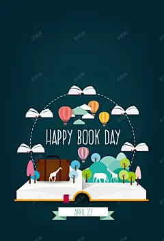 世界读书日海报背景矢量图 素材 背景 艺术字 蓝色 读书日 背景 设计图片 免费下载 页面网页 平面电商 创意素材