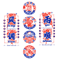 2022年新年布置门贴国潮插画创意玻璃装饰虎年春节静电贴窗花贴纸-淘宝网