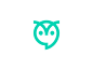 owl / chat bubble / logo design. lecture line conversation talk chat bubble bird education clever smart icon symbol mark logo chat owl