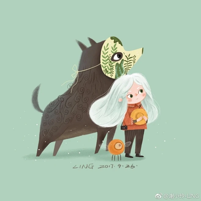 磨磨唧唧的终于画完了#每天一画##插画##小新儿童插画# -花瓣网