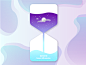 DailyUI#014  - 倒数计时器⏳夜间计时器倒数计时器倒计时时间每日ui dailyui 014每日ui 014沙漏矢量ui ux设计ux渐变平面app移动插图ui设计dailyui