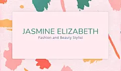 Creative Hand Painted Color Block Personal Introduction Business Card