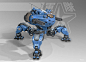 Bismuth Security Mech, Kevin Skok : This is a heavily armed Mech that I designed, modeled and textured. It's inspired by classic Anime mech such as the Think Tank and Tachikoma from Ghost In The Shell. I was going for an insectoid look with this one. It i