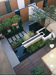 庭院景观设计/现代庭院/现代花园/中庭/内庭-花瓣网|陪你做生活的设计师 | 自己改造露台：自制小木门 - 小红书