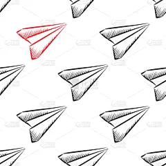 四方连续纹样,纸飞机,可爱的,折纸工艺,直的,壁纸,草图,天空,绘制
