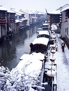 山塘雪景