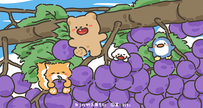 JOY的乐园专列 插画ipad壁纸 cr...