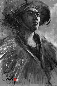 台湾女插画师Rola Chang《水墨》系列欣赏
Jungshan（Rola Chang），台湾女插画师，她平日是一位技术公司的职员，擅长水墨风格插画，她通常直接使用水墨绘画，然后再进行数码后期修饰