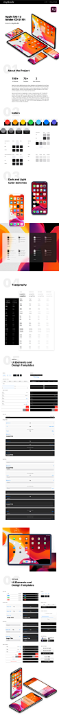 Apple iOS 13 Adobe XD UI Kit : Adobe reached out to Impekable to create a comprehensive iOS 13 Adobe XD  UI Kit to feature on Apple.com. The UI kit includes over one hundred pixel perfect and meticulously organized components. These resources help designe