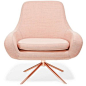 Softline Apricot Swivel Curved Chair