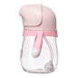 日康儿童吸管杯自动重力学饮杯（粉色）250ml RK-B1026