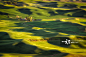 丘陵起伏地形,华盛顿州,帕卢斯,阴影,日落正版图片素材