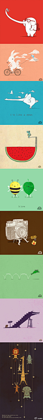花瓣网：ILOVEDOODLE，来自马来西亚插画师Heng Swee Lim，简洁的画风,丰富的色彩,幽默温馨，渗透着智慧。欢乐与想象力，富有魔力的温暖力量。儿童节来啦!>http://t.cn/zOgQAFC