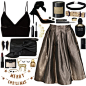 A fashion look from November 2016 featuring bralet tops, brown skirt and black stilettos. Browse and shop related looks.