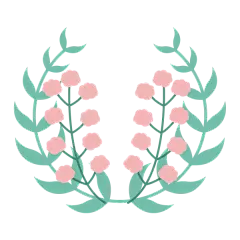 手绘卡通花卉花环边框装饰透明背景免抠PNG图案 (92)