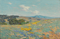 Artwork by Granville Redmond, Poppies and Lupine, Made of oil on canvas