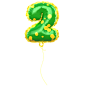 Balloon Number 2  3D Icon