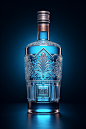 高端白酒酒瓶包装样机模型图片
