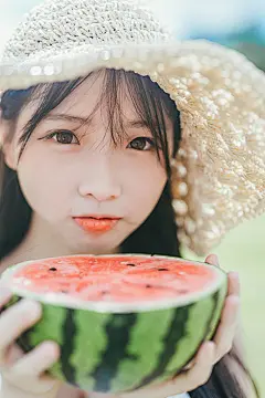 日系少女夏日户外小清新写真安卓手机壁纸