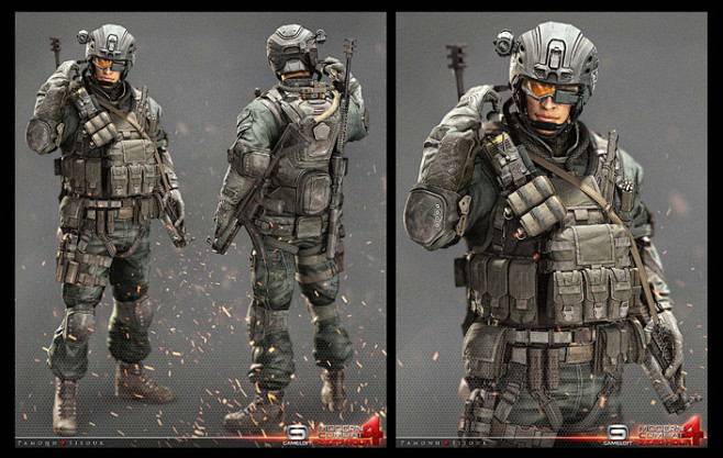 4现代战争的士兵phanton颜色版本