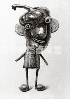 趣味素描蔬菜精品在线课 微信hxL5921或hxL592121