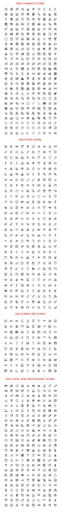2800+ Line Vector Icons Bundle by Creative Stall on Creative Market: 