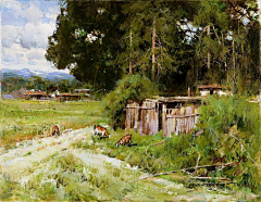 山歌儿采集到油画（风景）