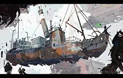 漂浮-2_晚豹__插画师作品_涂鸦王国gracg.com