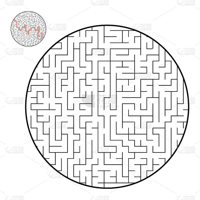 Difficult big maze. Game for kids and adults. Puzz