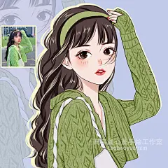 手绘头像设计画头像Q版真人照片转动漫画卡通人物约稿手工定制作-淘宝网