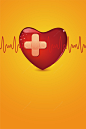 医疗健康暖色背景矢量图 红色 背景 设计图片 免费下载 页面网页 平面电商 创意素材