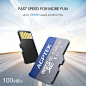 Amazon.com: AGPTEK 128GB Micro SD Card, TF Memory Card UHS-I U3 with Card Reader, 100 MB/s, Compatible with Mp3 Player, Android Smartphones,Tablets,Interchangeable-Lens Cameras: Computers & Accessories