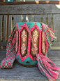 Wayuu Mochila Colorful Columns FREE SHIPPING in USA hotchakrasyoga.com: 