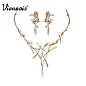Hot Viennois Silver/Gold/Gun Plated Metallic Earrings Statement Cross Jewelry Set for Women Punk Style Female Party Jewelry Sets-in Jewelry Sets from Jewelry & Accessories on Aliexpress.com | Alibaba Group