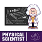 科学家系列－爱因斯坦插画设计-古田路9号-品牌创意/版权保护平台