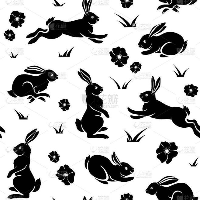 rabbits-seamless-pattern