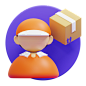 Delivery Boy 3D Illustration