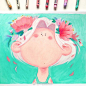 一组油画棒作品~ （作者：hannahsunart） ​ ​​​​