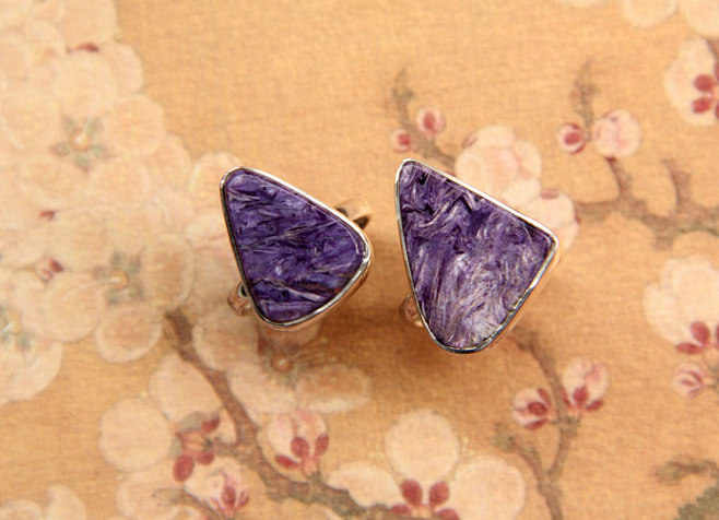 紫龙晶戒指 