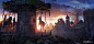 Anime, Sunset, Scenery, Ferris Wheel, Ruins, Silent Hill,