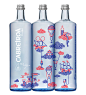 Cabreiroá - 110th Anniversary bottles : Illustrations for a limited edition bottles for Cabreiroá, to celebrate the 110th anniversary of the water brand.Four bottles of limited edition with designs inspired by the technique of risography, using corporate 