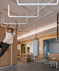 onion renovates inteltion office with spaces for exercising + socializing