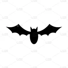 白色,分离着色,黑色,蝙蝠,十月,怪异,野生动物,模板,剪影