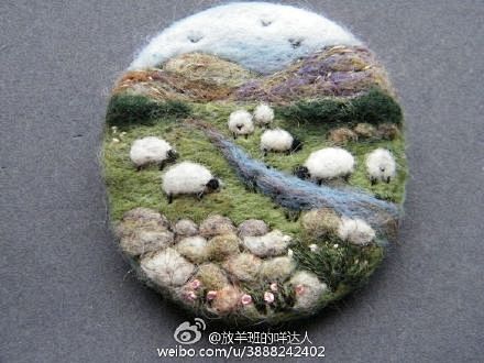 放羊日记。#羊毛毡作品欣赏#
